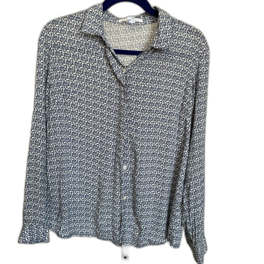 BCBGeneration Vintage Long Sleeves Tulip Back Blouse, Small